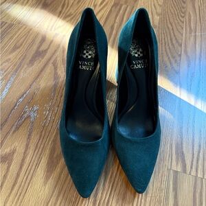 Vince Camuto Green Suede Heels